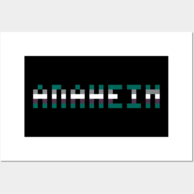 Pixel Hockey City Anaheim 2018 3rd Jersey Wall Art by gkillerb